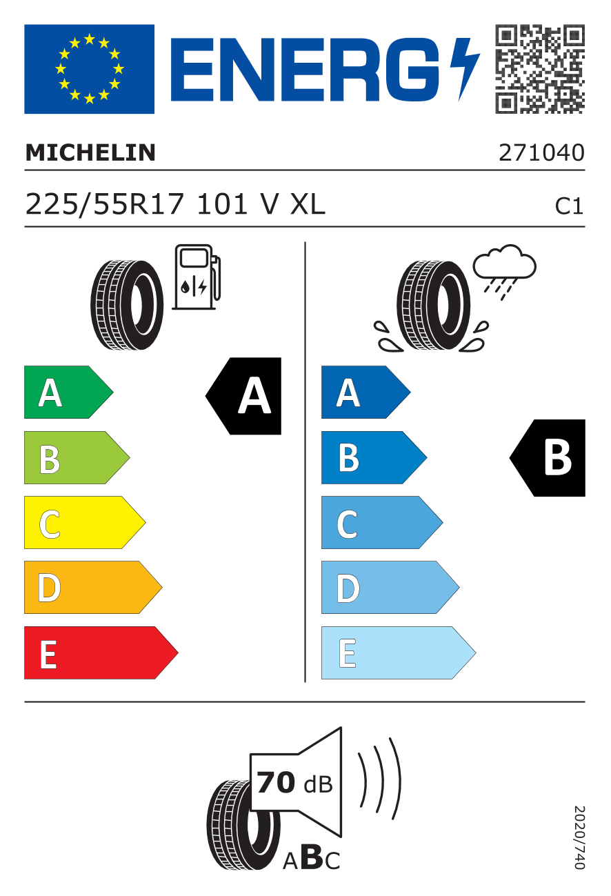 Image of tyre specifications with eprel code 409609