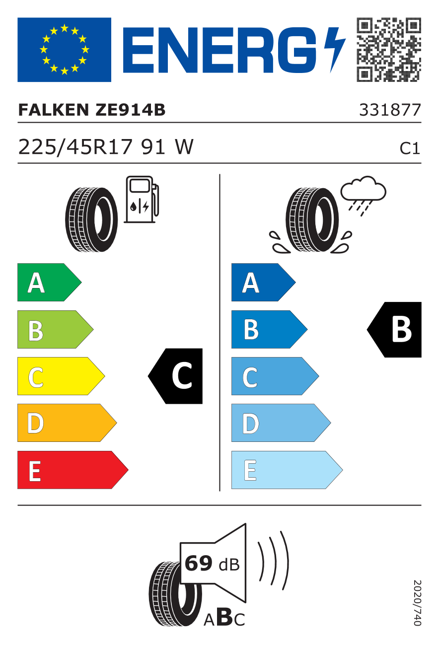 Image of tyre specifications with eprel code 478227
