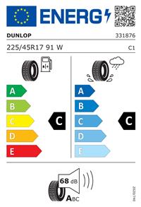 Efficiency label - DUNLOP, SP SPORT MAXX 050 225/45R17